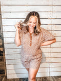 Cheetah Short Lounge Set